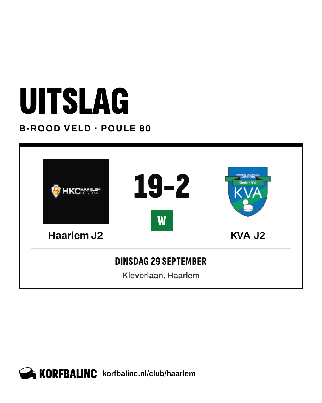 Haarlem J2 - KVA J2