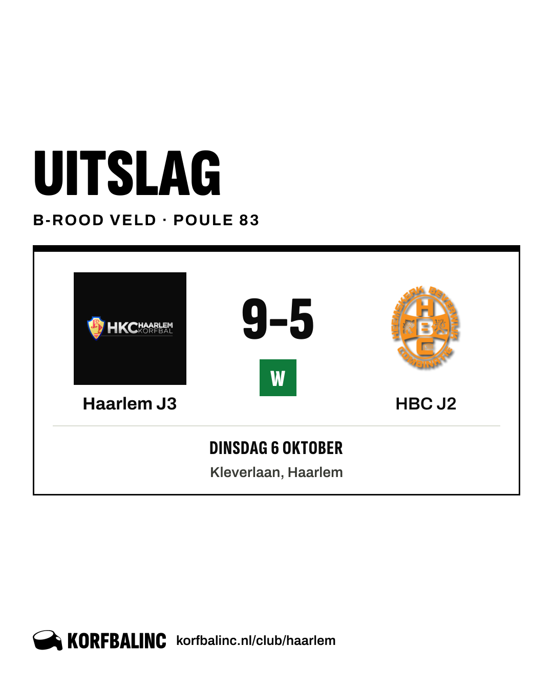 Haarlem J3 - HBC J2