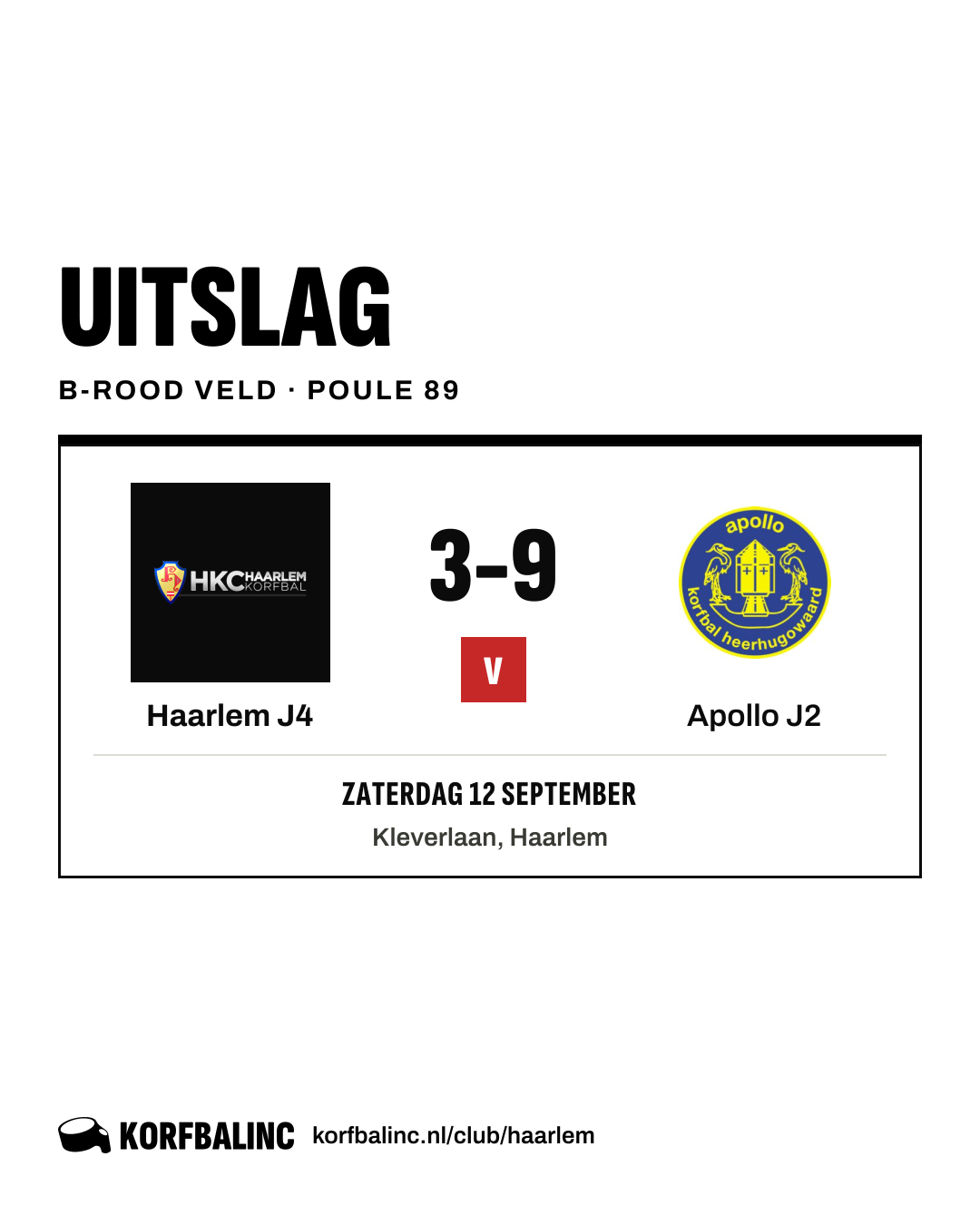 Haarlem J4 - Apollo J2