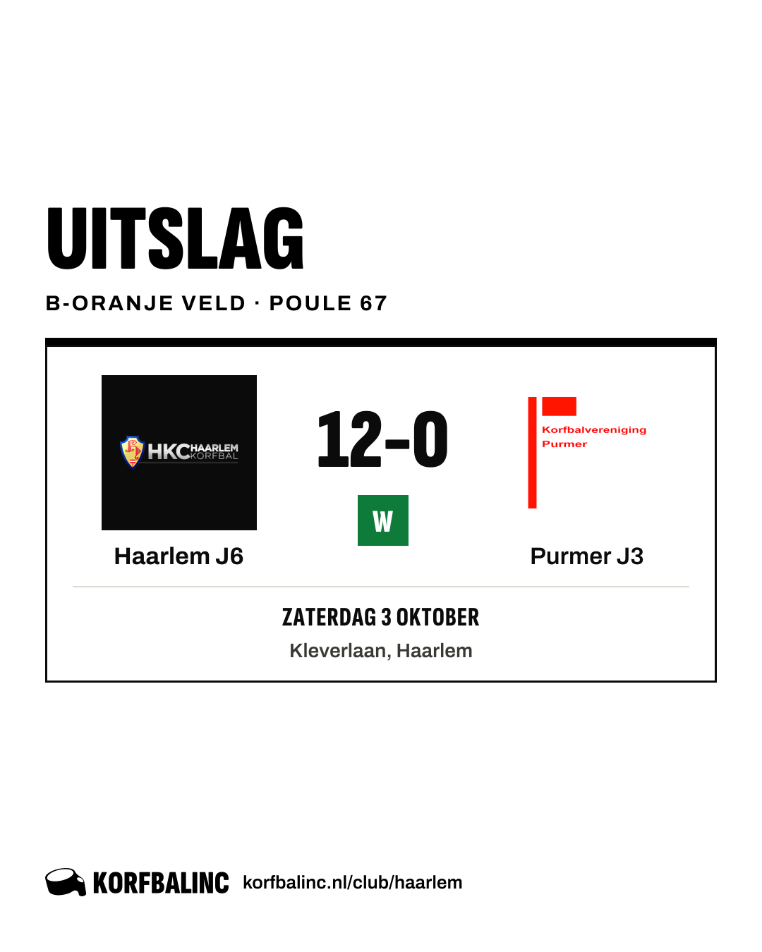 Haarlem J6 - Purmer J3