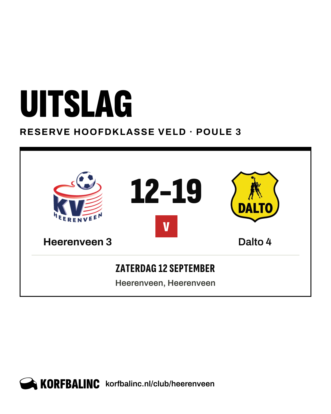 Heerenveen 3 - Dalto 4