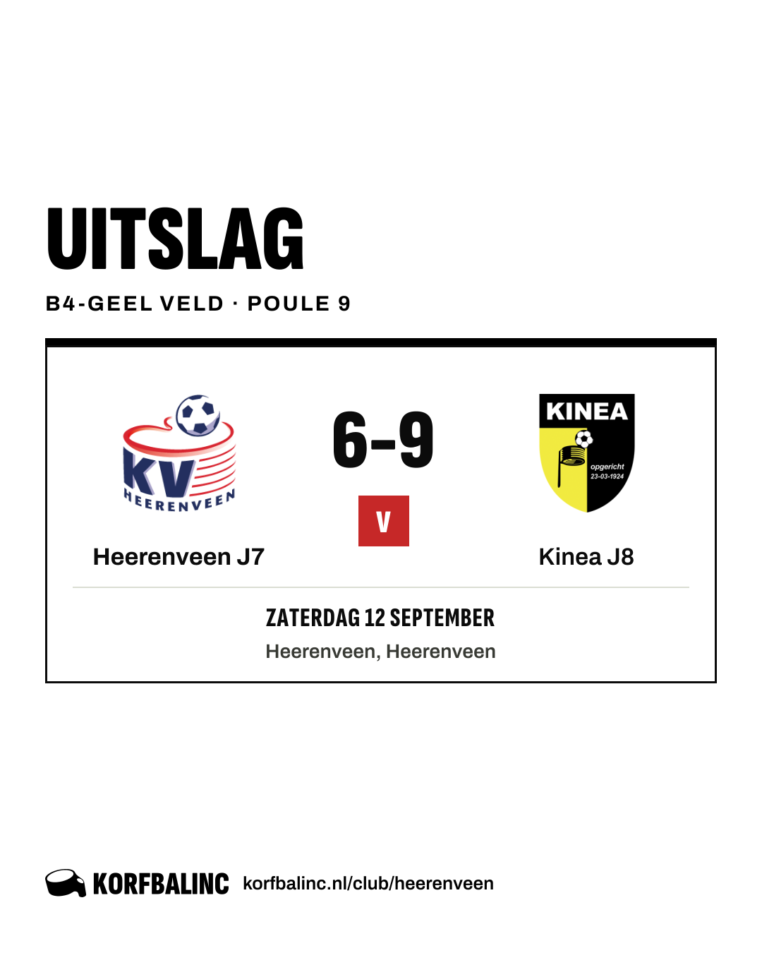 Heerenveen J7 - Kinea J8