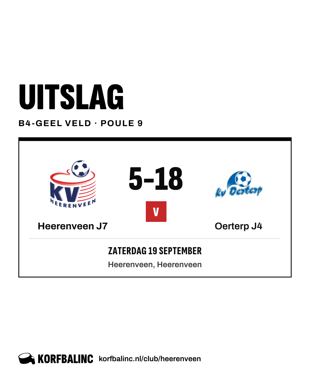 Heerenveen J7 - Oerterp J4