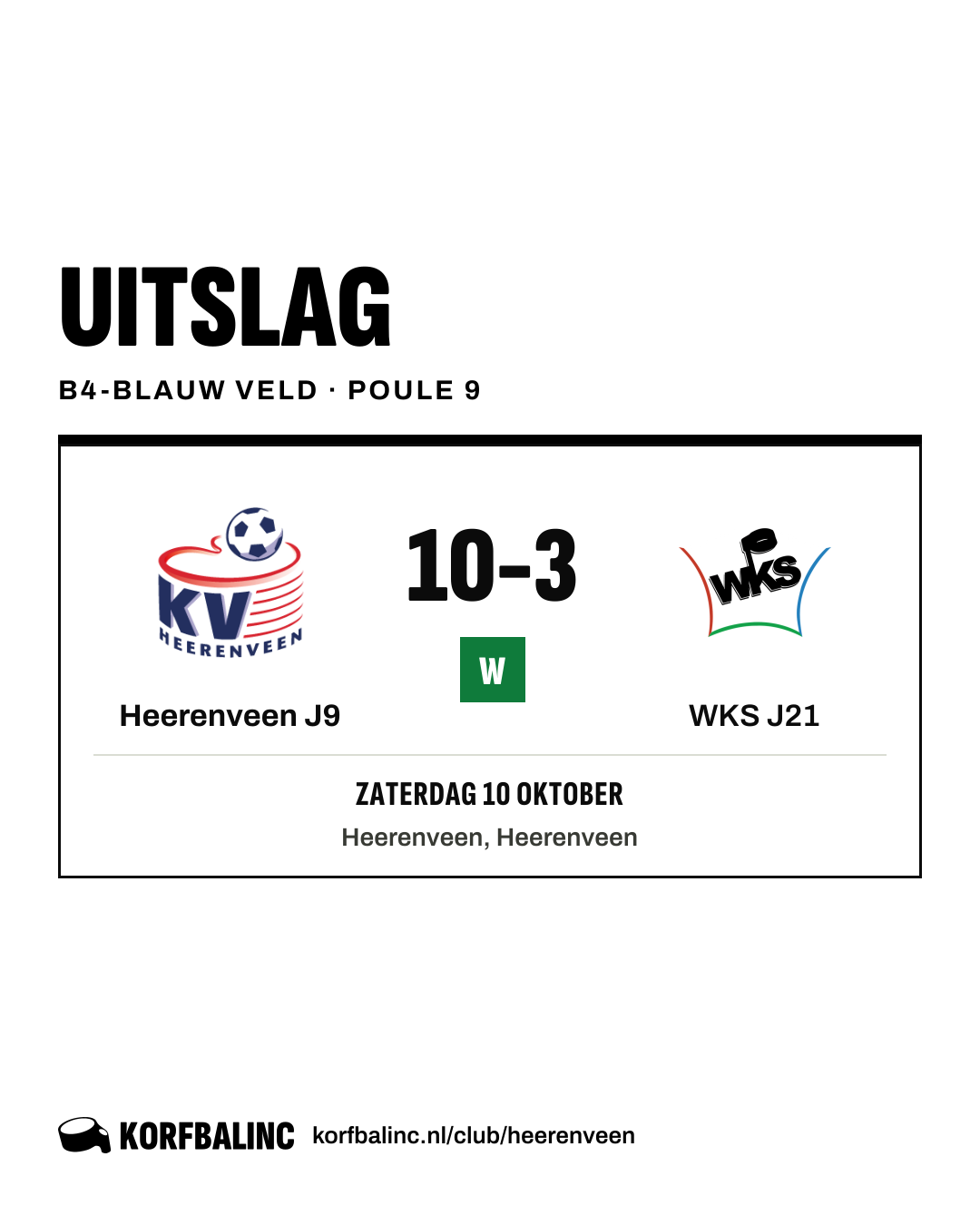 Heerenveen J9 - WKS J21