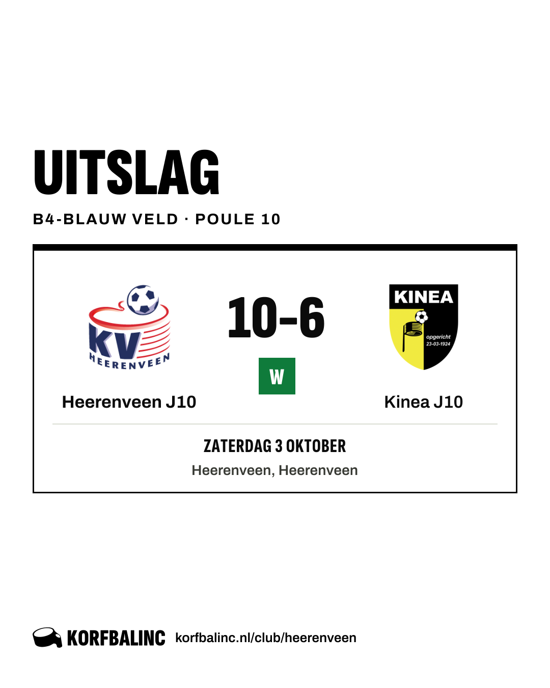 Heerenveen J10 - Kinea J10