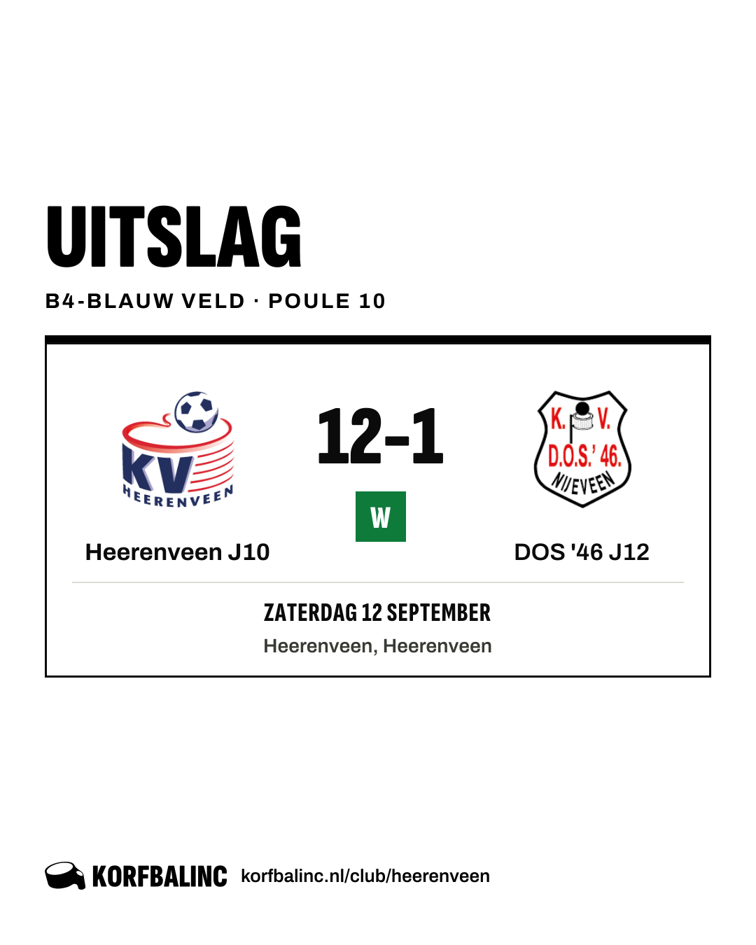 Heerenveen J10 - DOS '46 J12