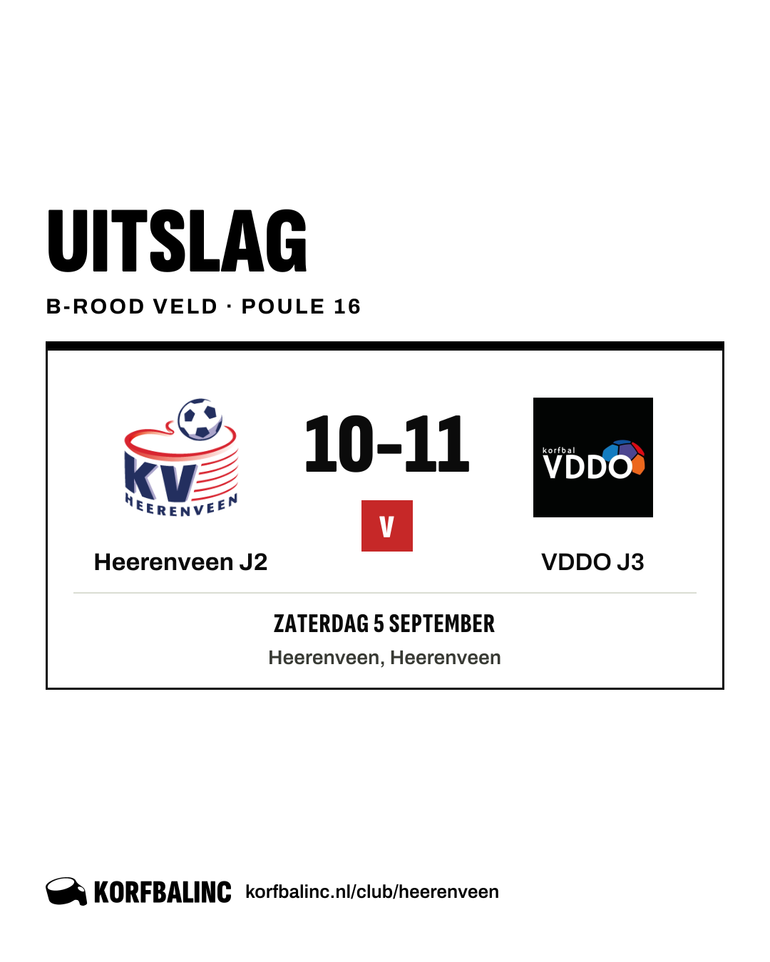 Heerenveen J2 - VDDO J3