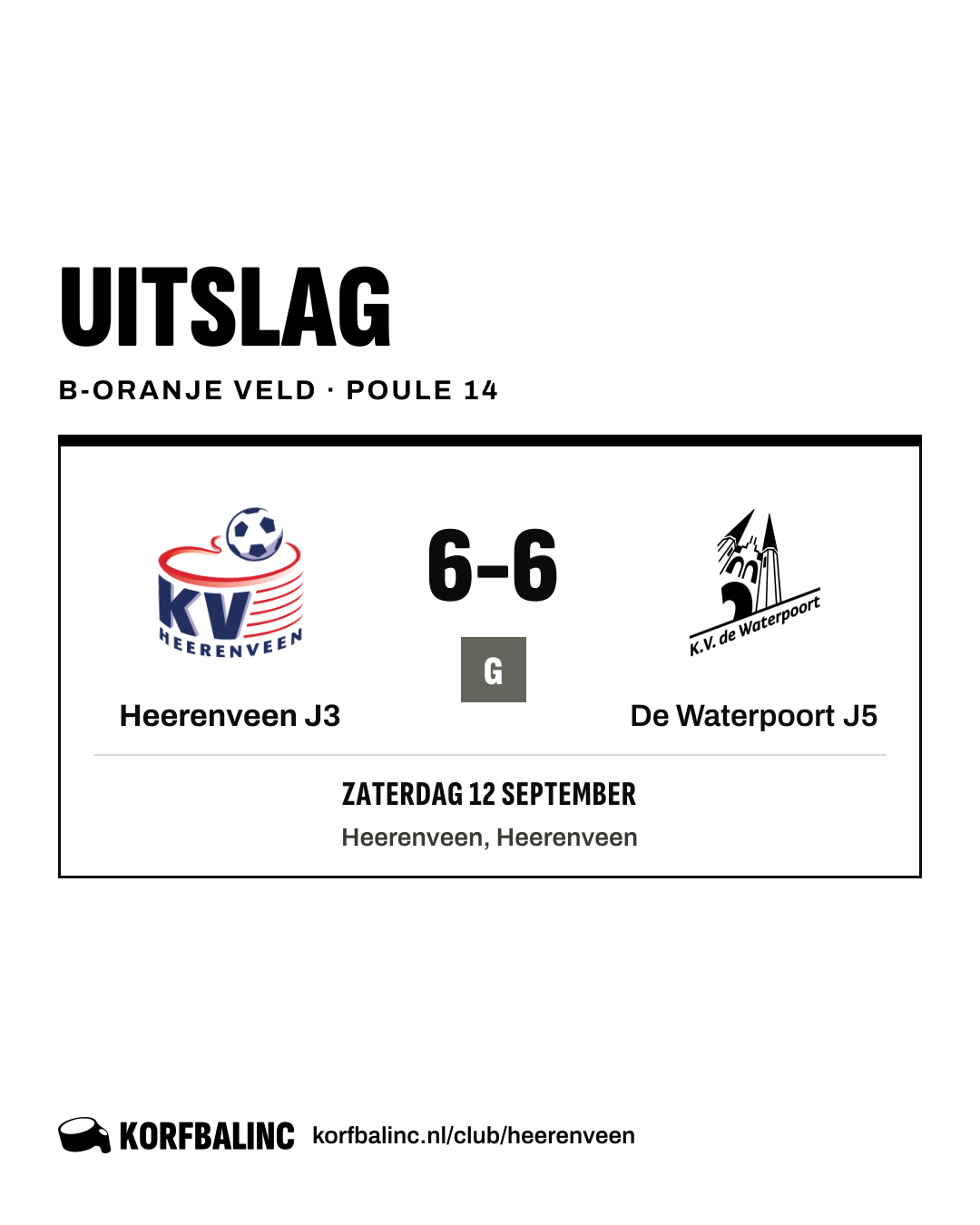 Heerenveen J3 - De Waterpoort J5