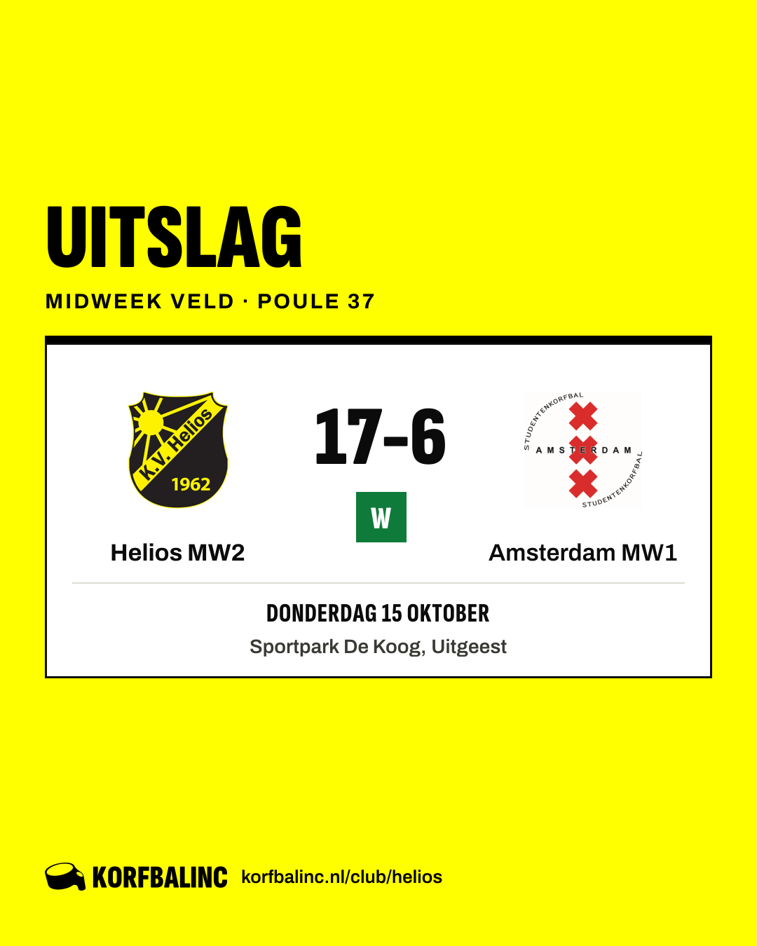 Helios MW2 - Amsterdam MW1