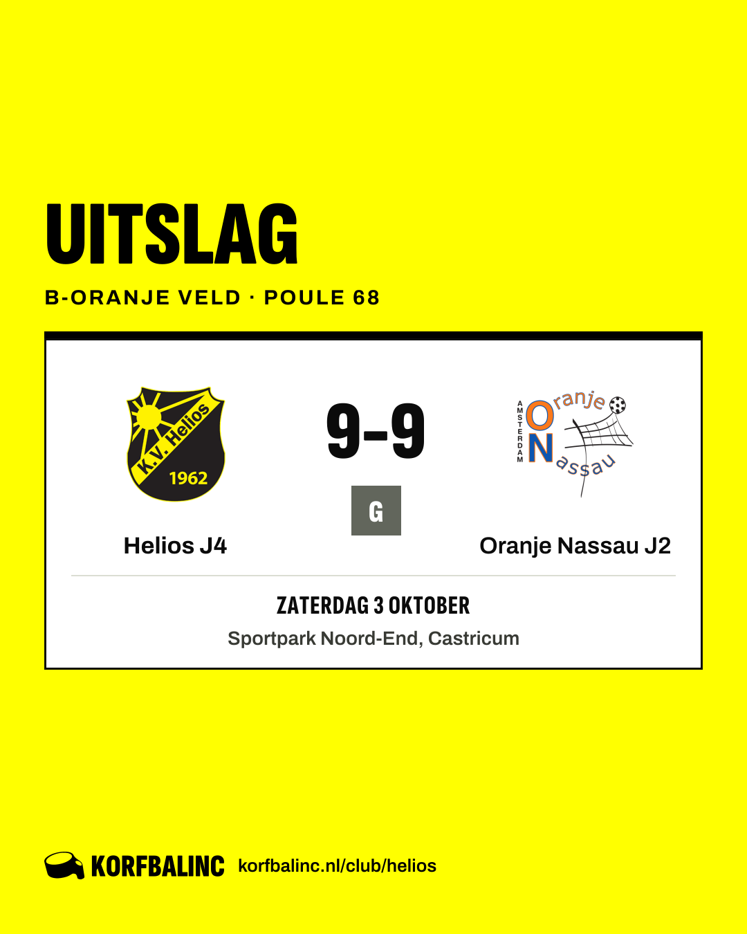 Helios J4 - Oranje Nassau J2