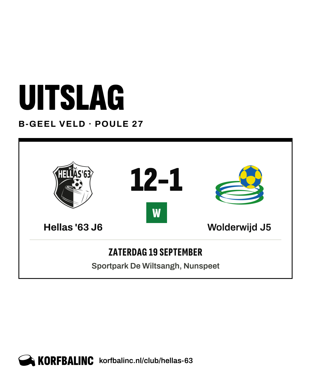 Hellas '63 J6 - Wolderwijd J5