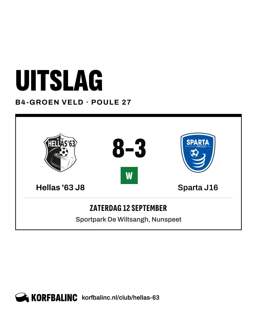 Hellas '63 J8 - Sparta J16