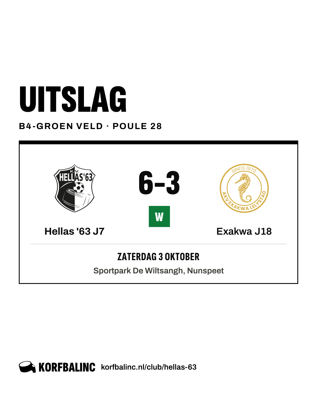 Hellas '63 J7 - Exakwa J18