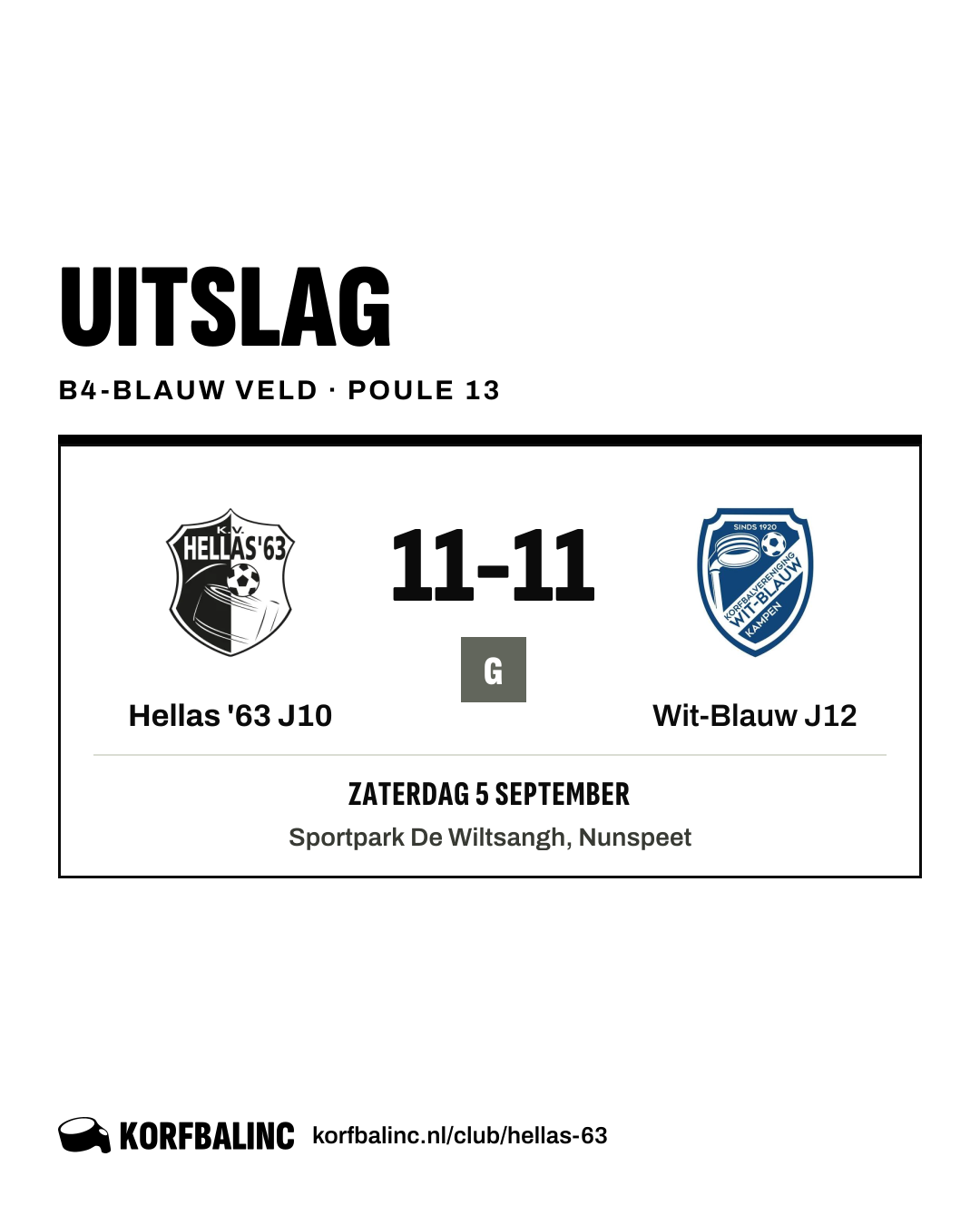 Hellas '63 J10 - Wit-Blauw J12