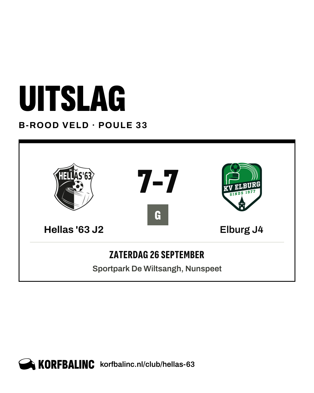 Hellas '63 J2 - Elburg J4
