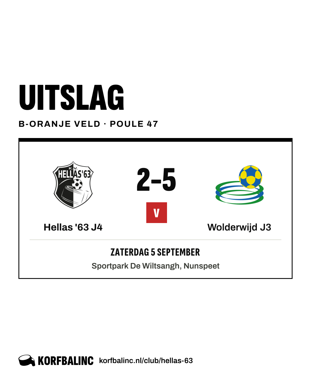 Hellas '63 J4 - Wolderwijd J3