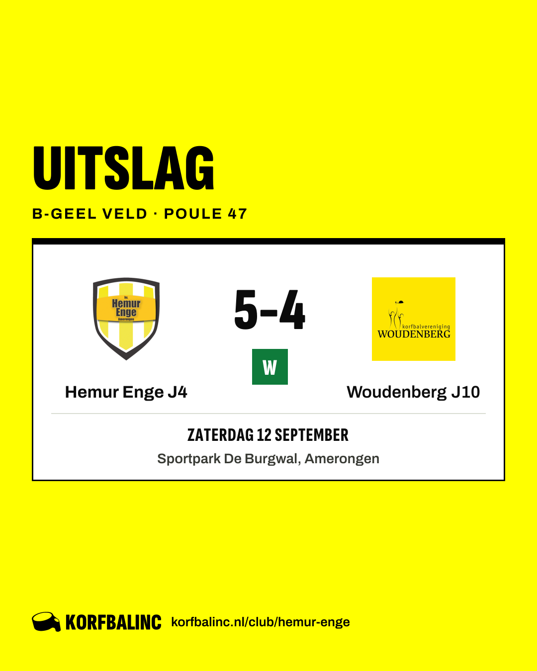 Hemur Enge J4 - Woudenberg J10
