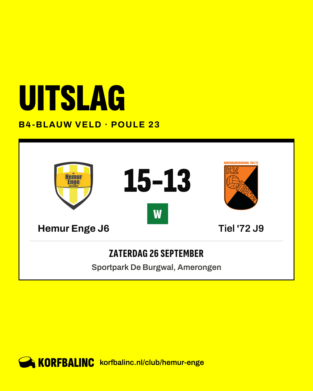 Hemur Enge J6 - Tiel '72 J9