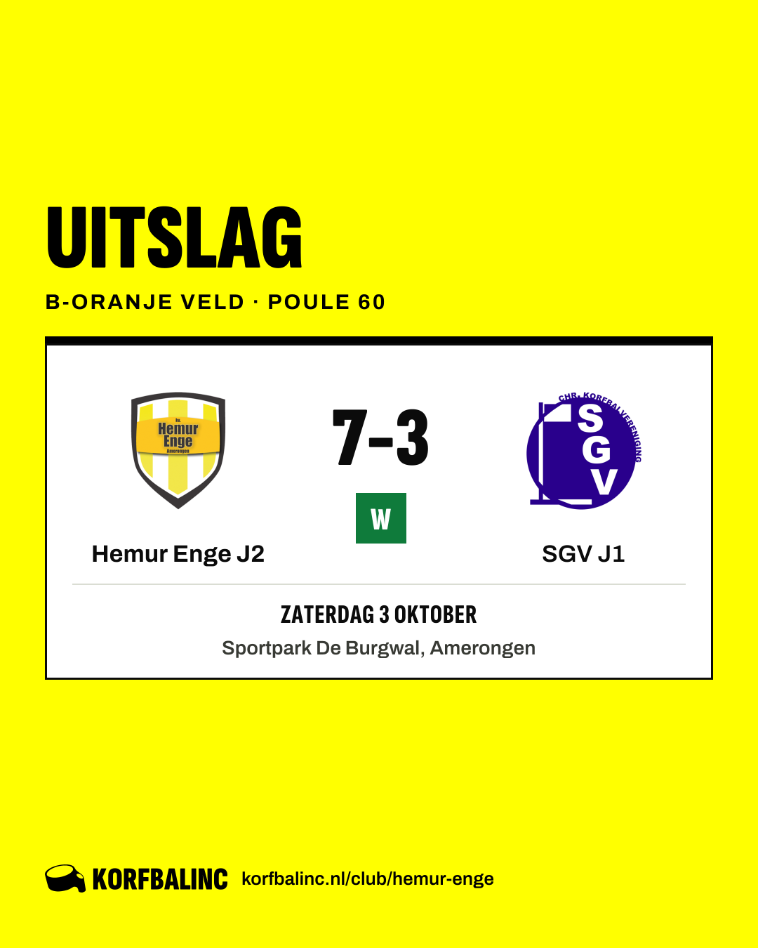 Hemur Enge J2 - SGV J1