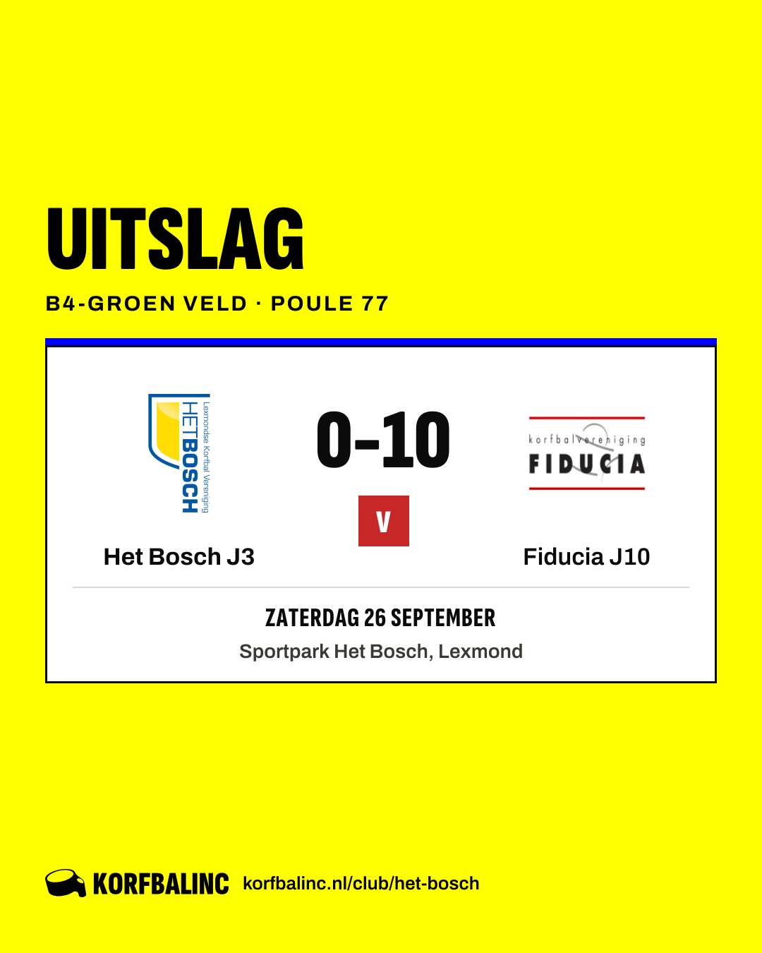 Het Bosch J3 - Fiducia J10