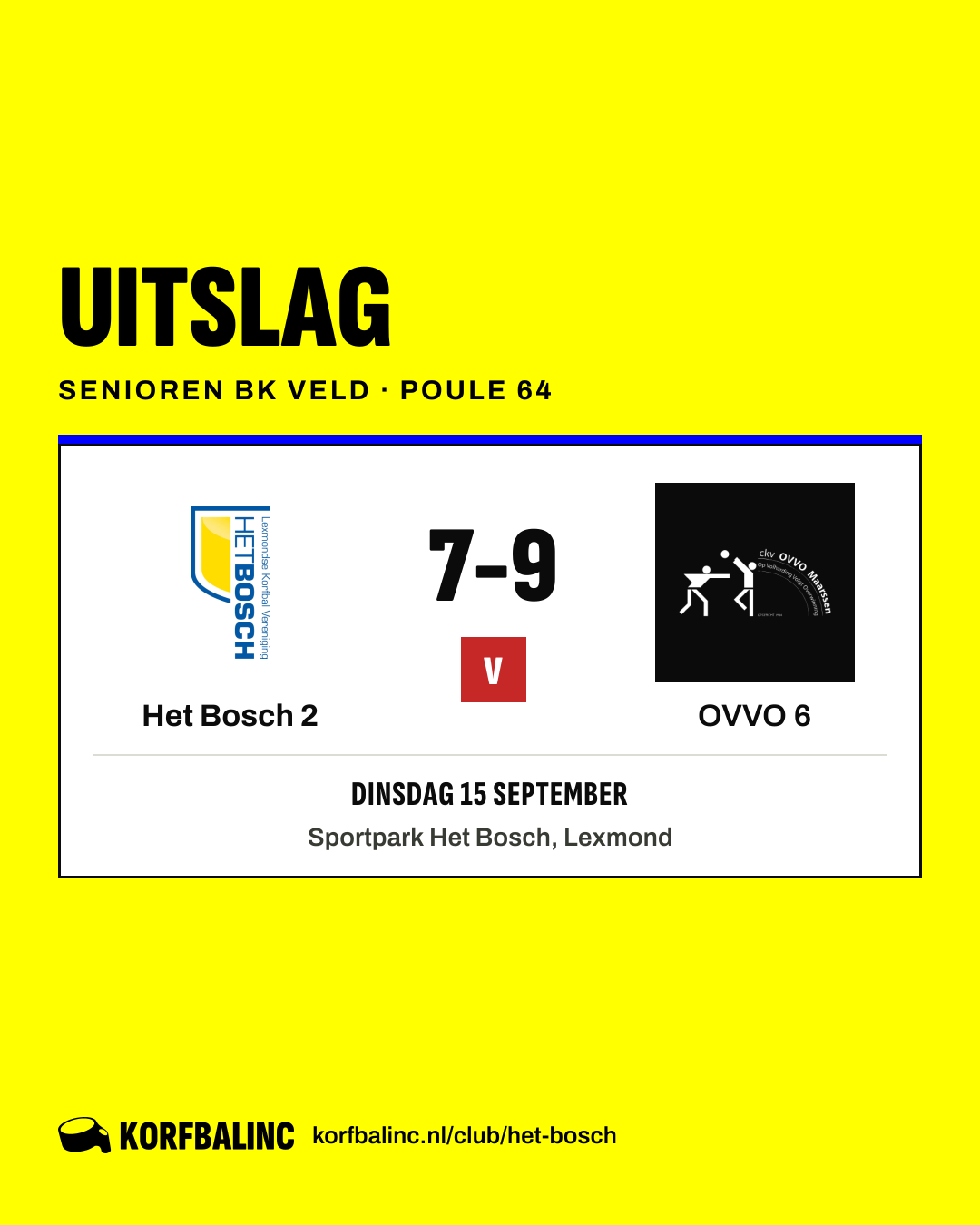 Het Bosch 2 - OVVO 6