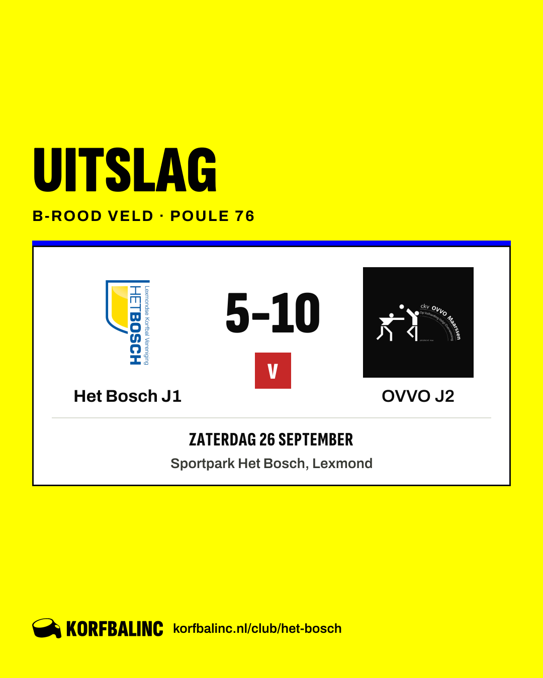 Het Bosch J1 - OVVO J2