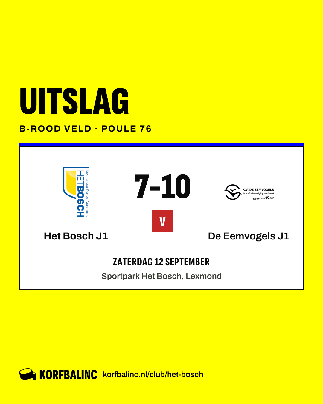Het Bosch J1 - De Eemvogels J1