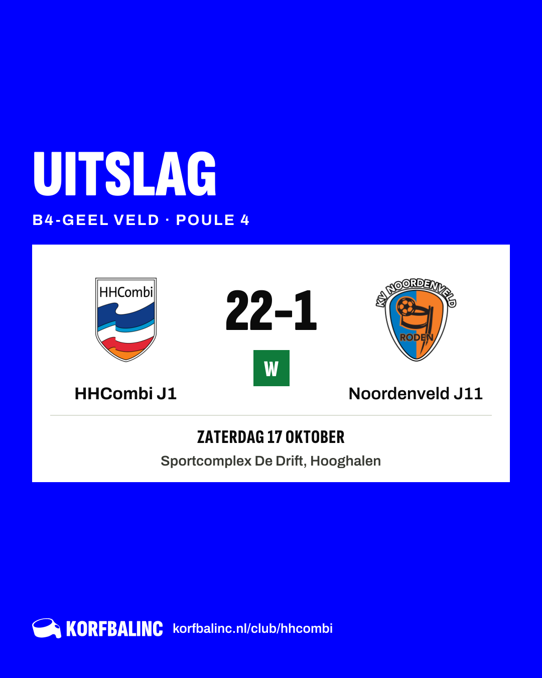 HHCombi J1 - Noordenveld J11