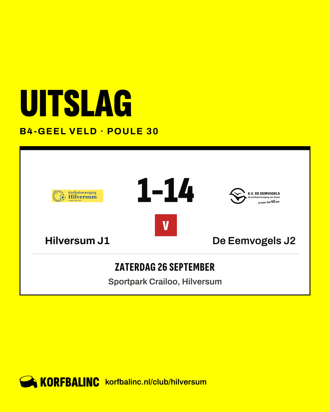 Hilversum J1 - De Eemvogels J2