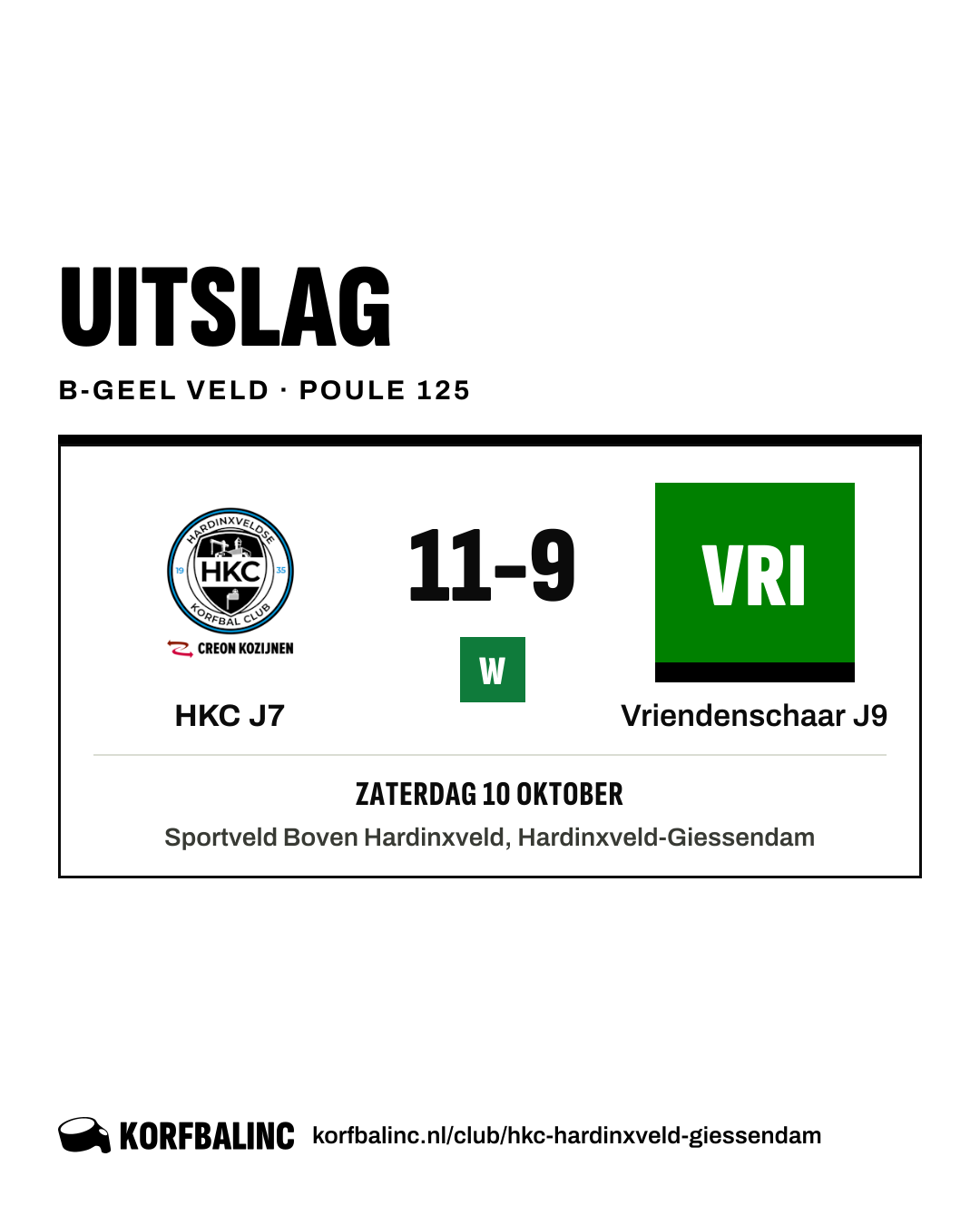 HKC J7 - Vriendenschaar J9