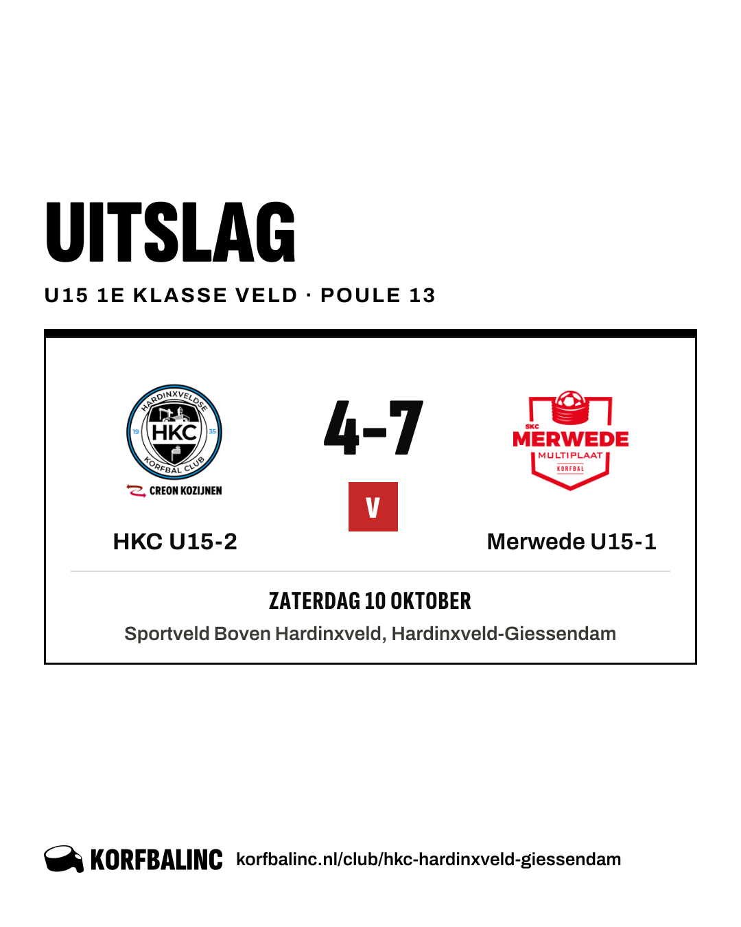 HKC U15-2 - Merwede U15-1