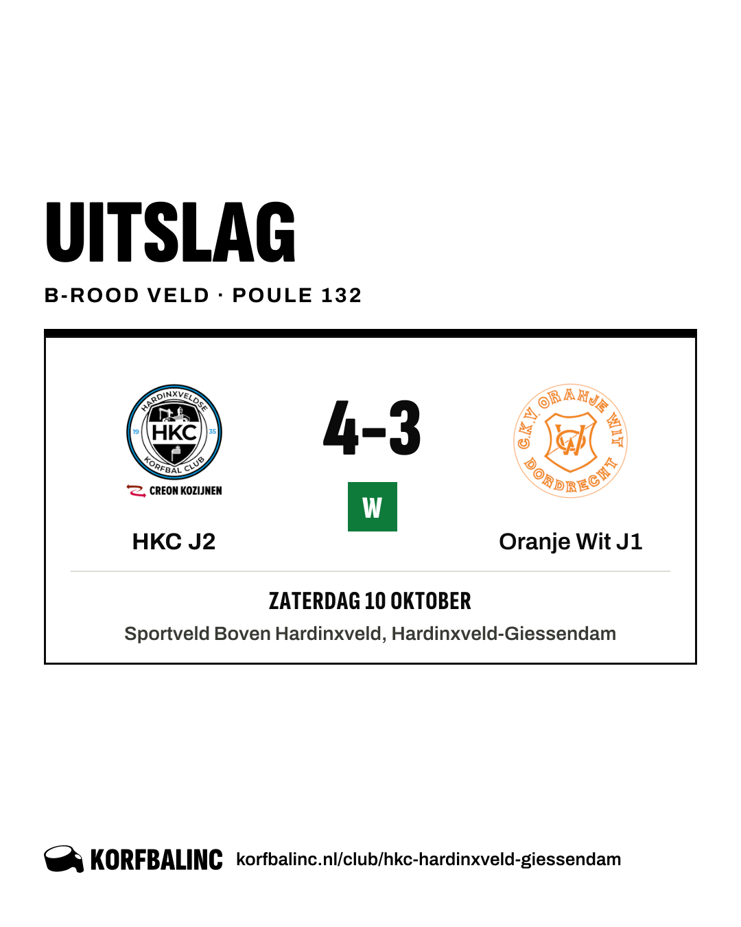 HKC J2 - Oranje Wit J1