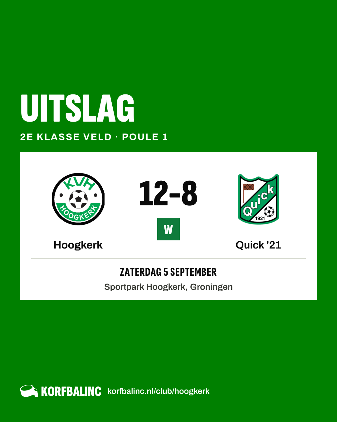 Hoogkerk - Quick '21
