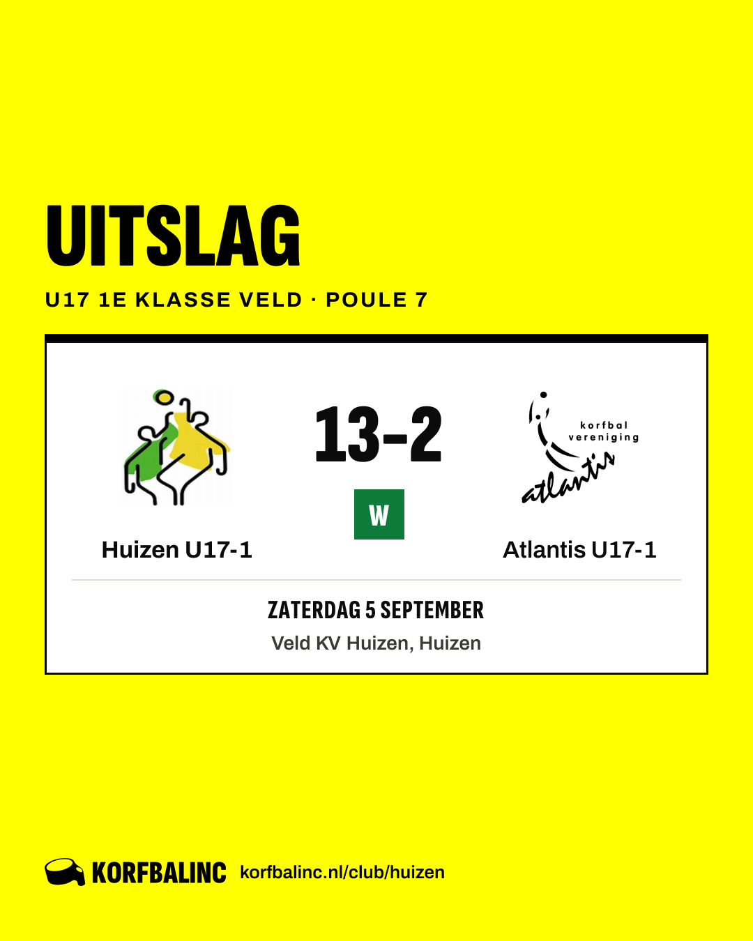 Huizen U17-1 - Atlantis U17-1
