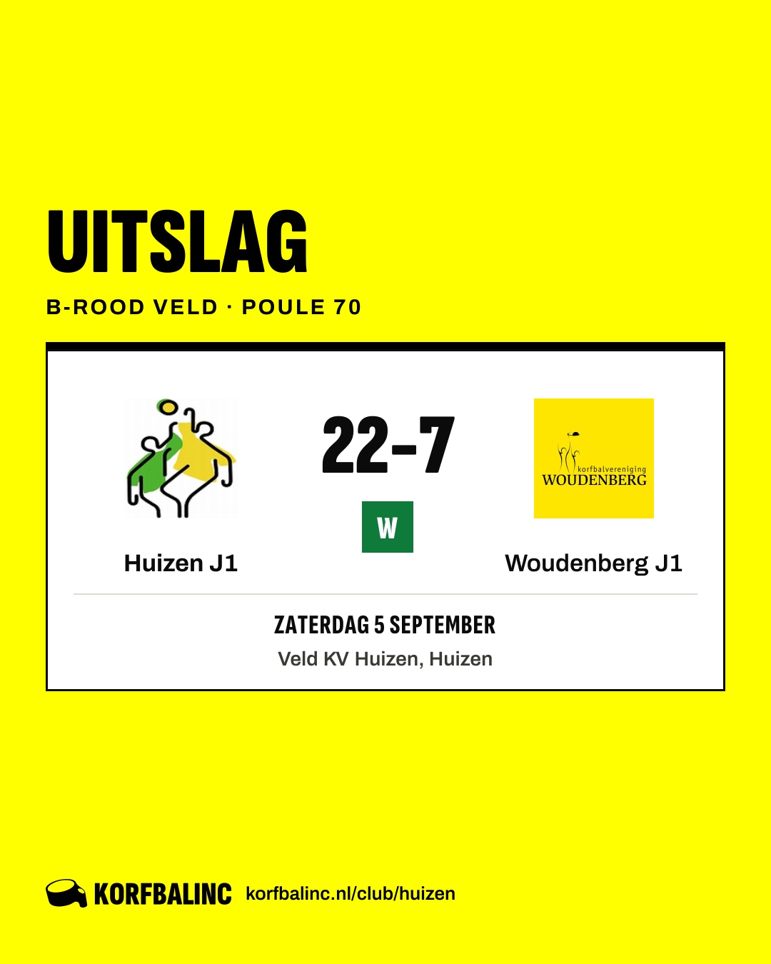 Huizen J1 - Woudenberg J1