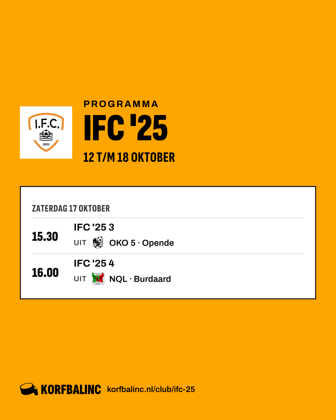 Uitslagen IFC '25