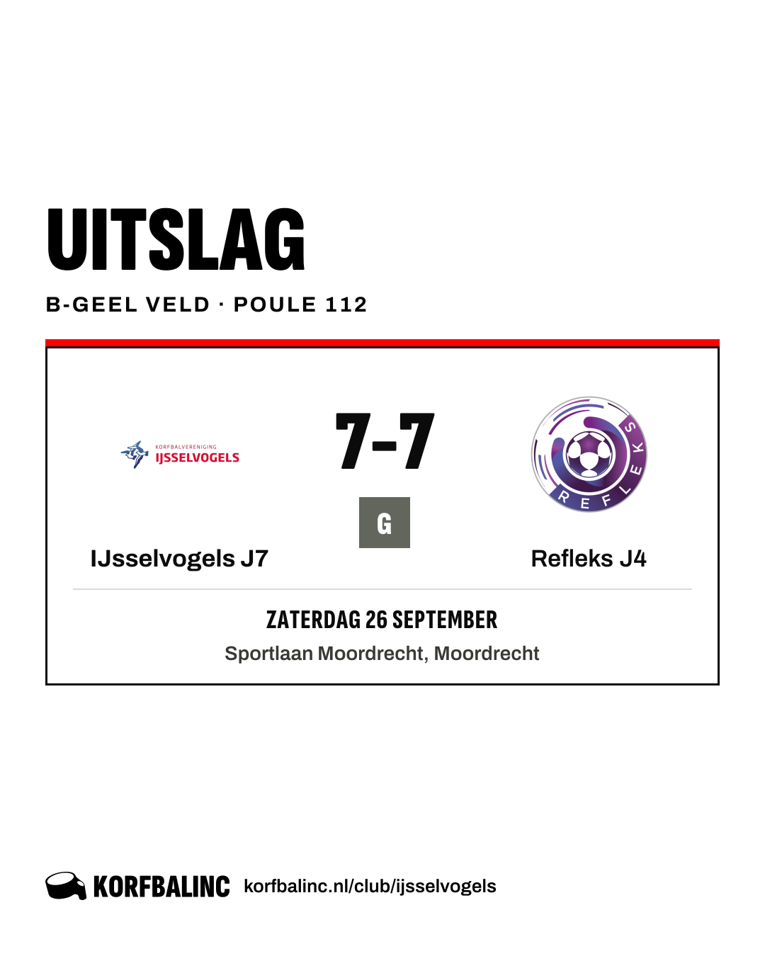 IJsselvogels J7 - Refleks J4