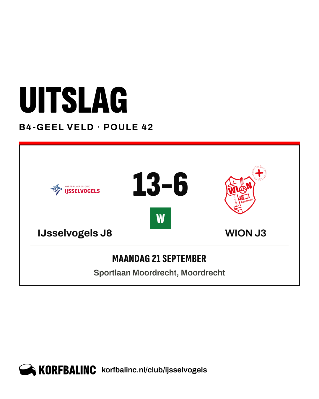 IJsselvogels J8 - WION J3