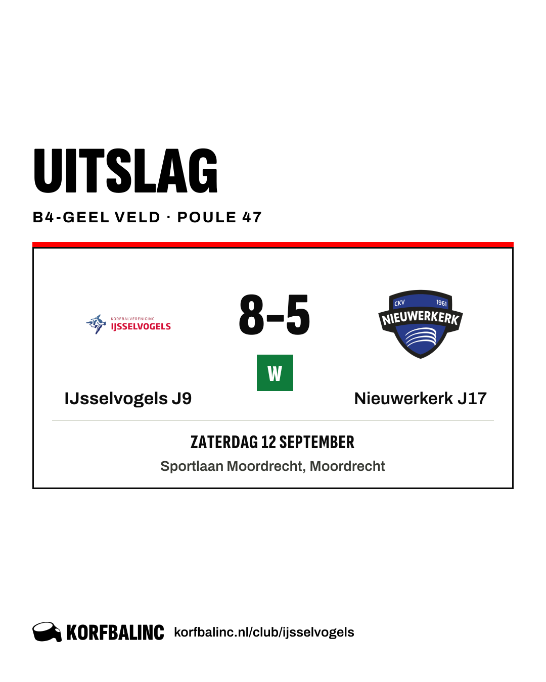 IJsselvogels J9 - Nieuwerkerk J17
