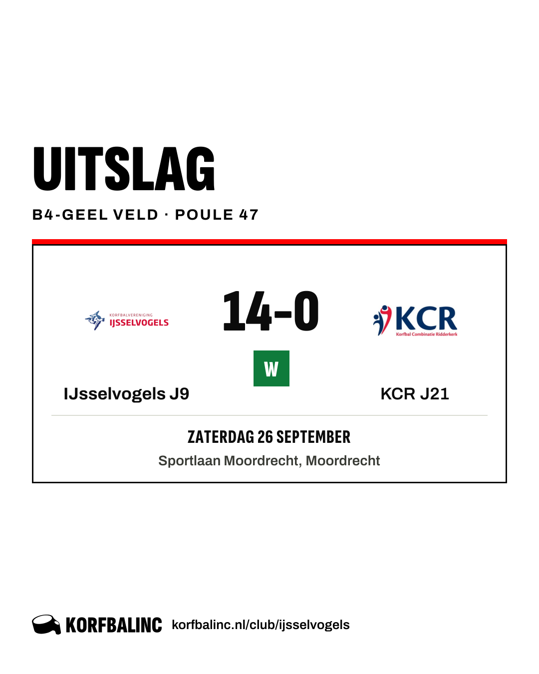IJsselvogels J9 - KCR J21