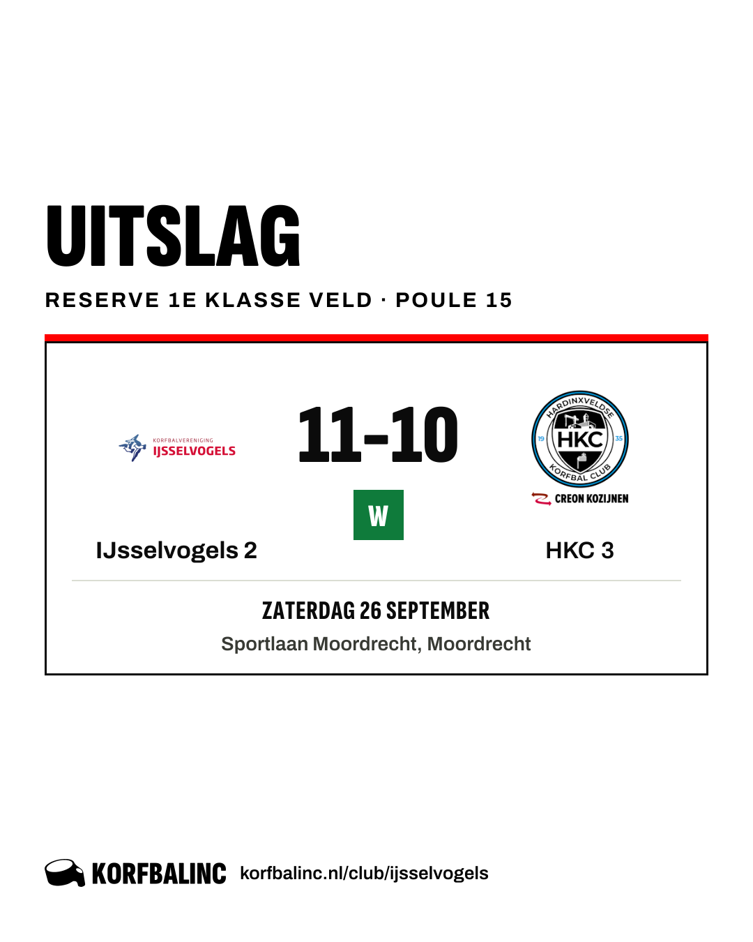 IJsselvogels 2 - HKC 3