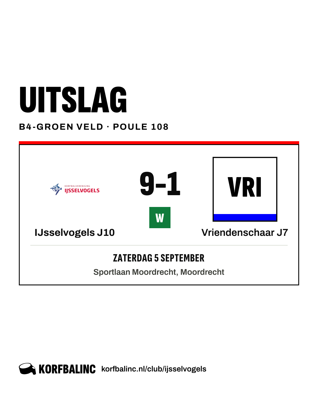 IJsselvogels J10 - Vriendenschaar J7