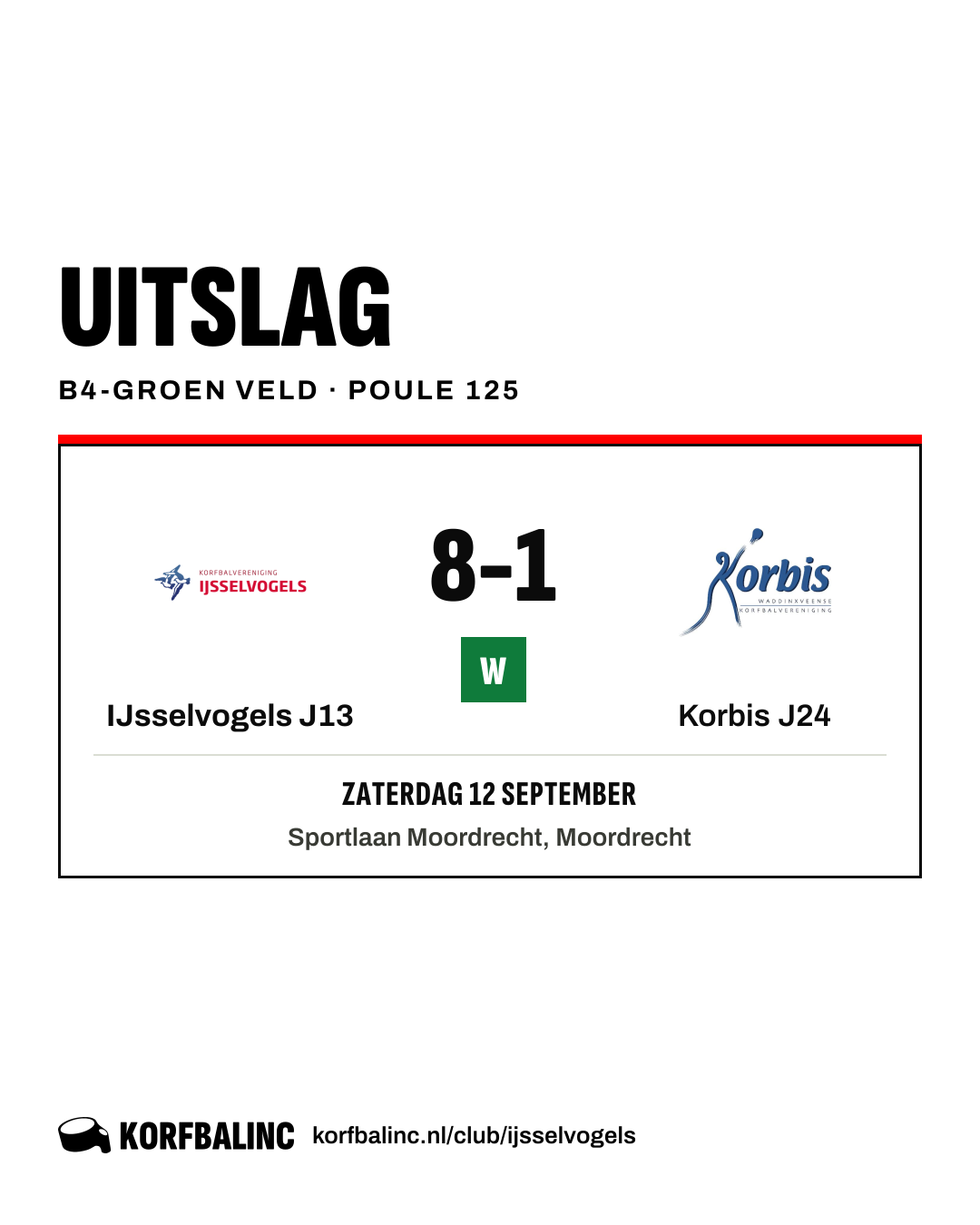 IJsselvogels J13 - Korbis J24