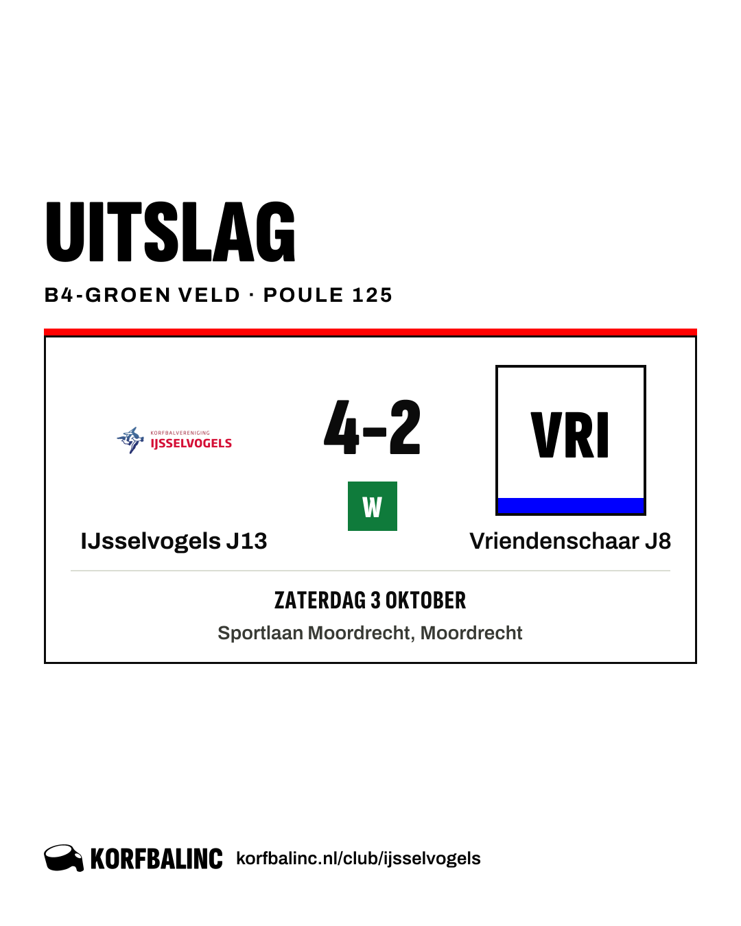 IJsselvogels J13 - Vriendenschaar J8