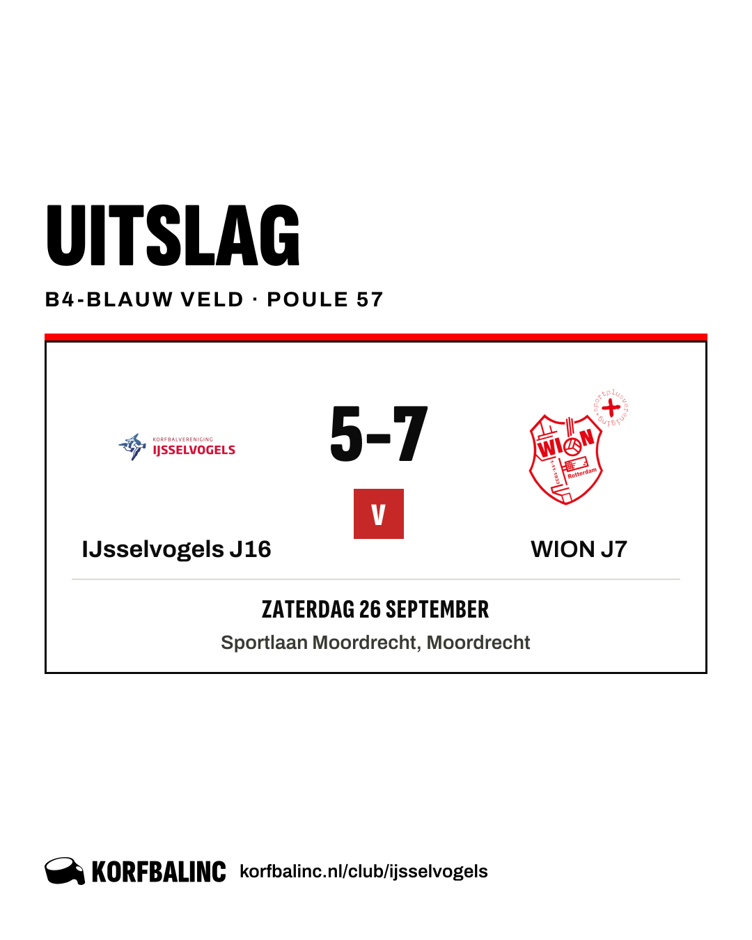 IJsselvogels J16 - WION J7