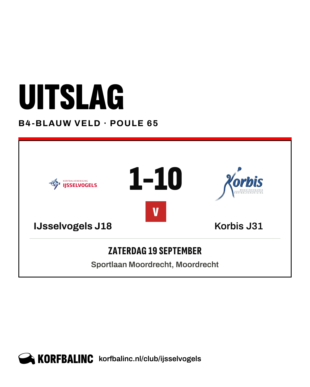 IJsselvogels J18 - Korbis J31