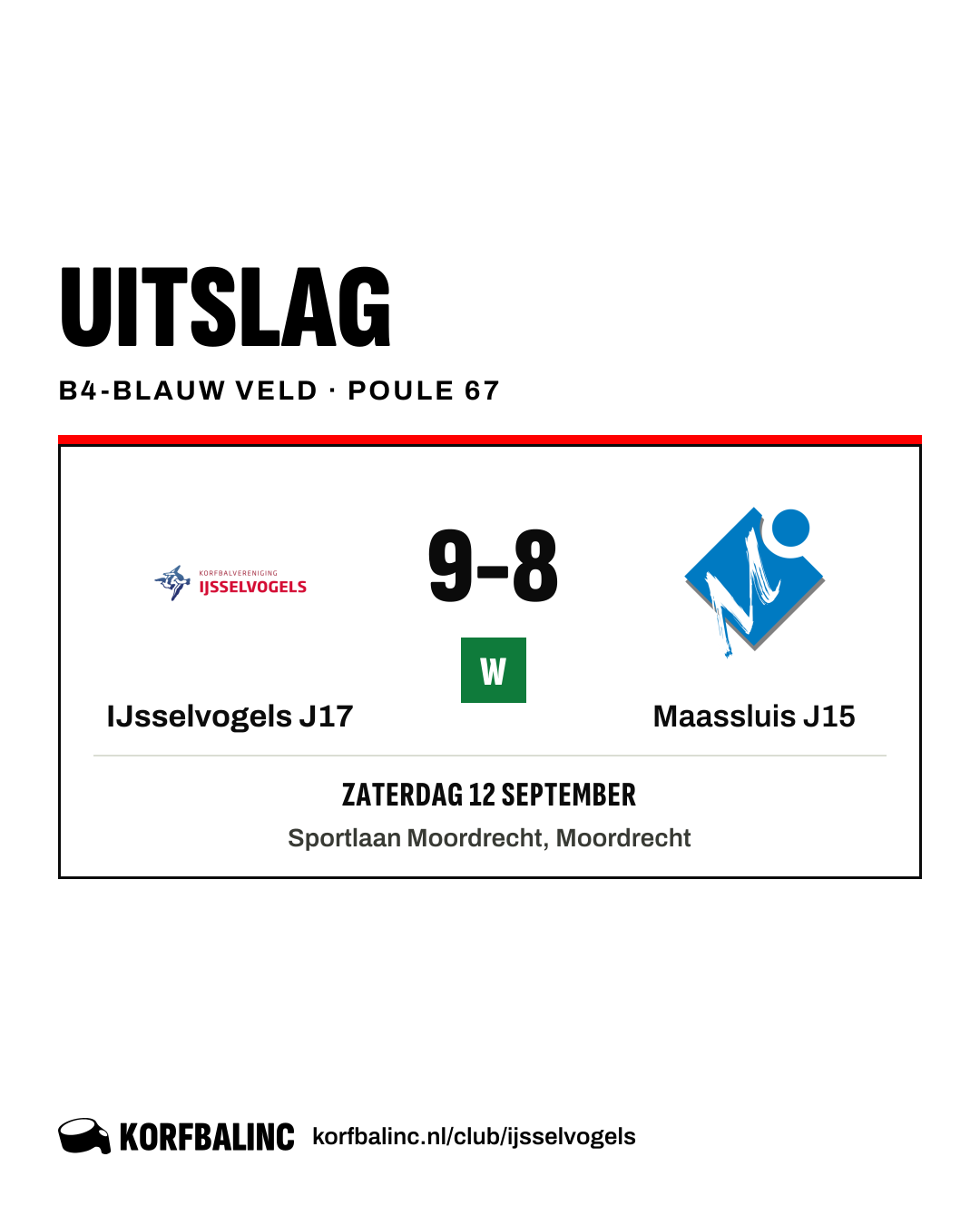 IJsselvogels J17 - Maassluis J15