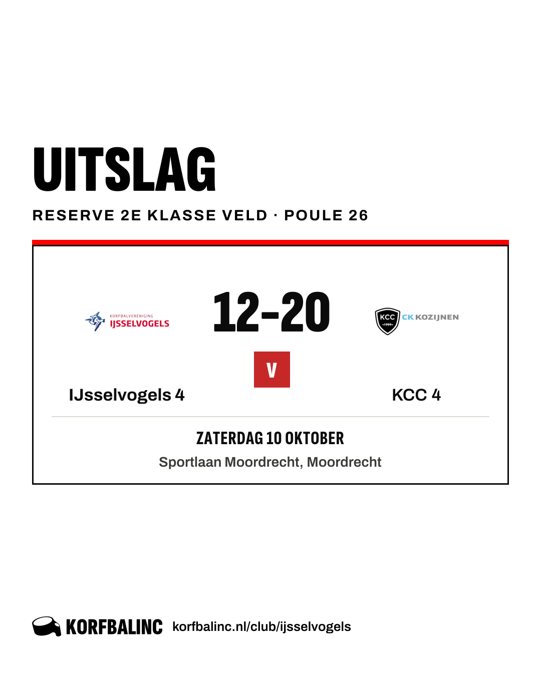 IJsselvogels 4 - KCC 4