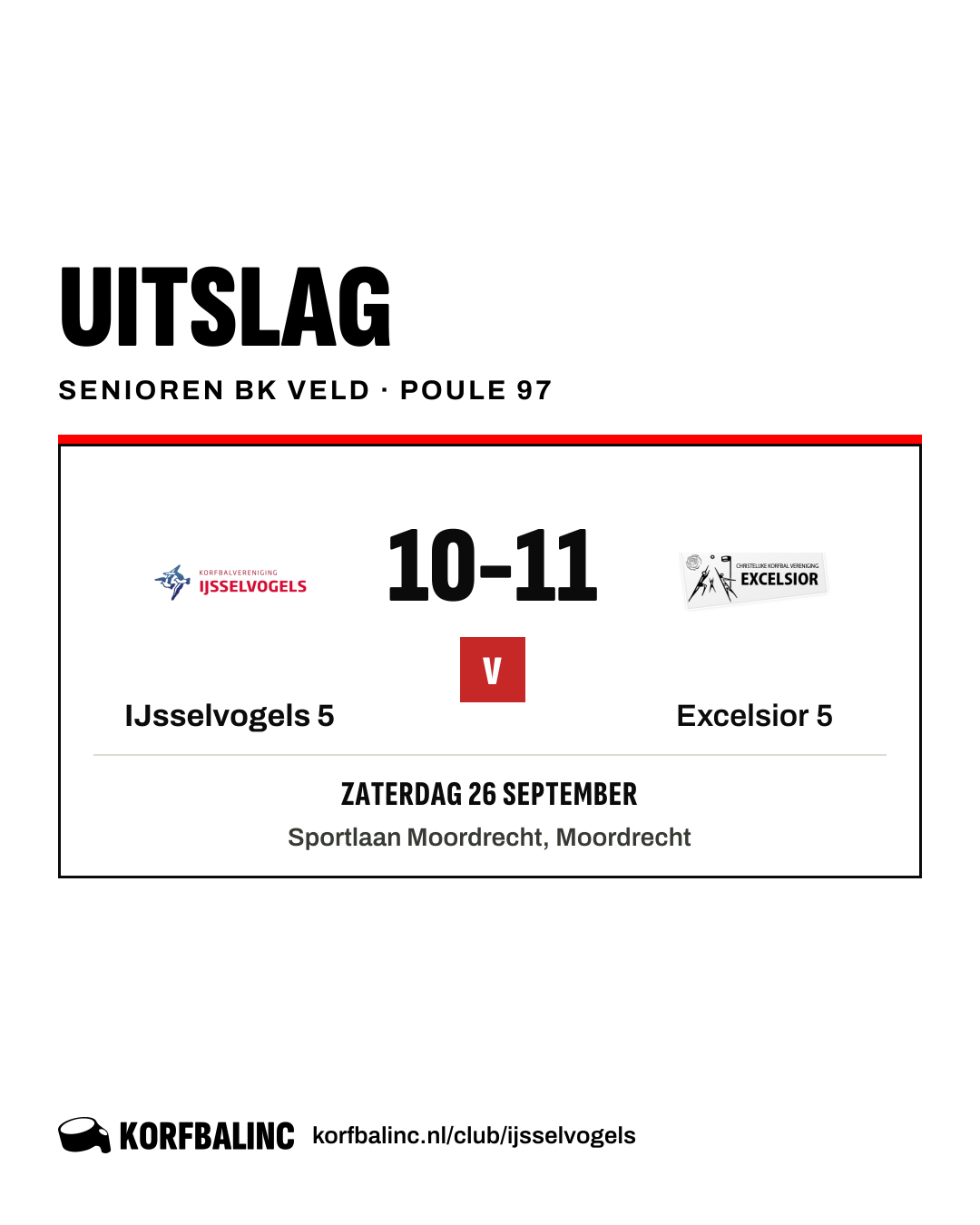 IJsselvogels 5 - Excelsior 5