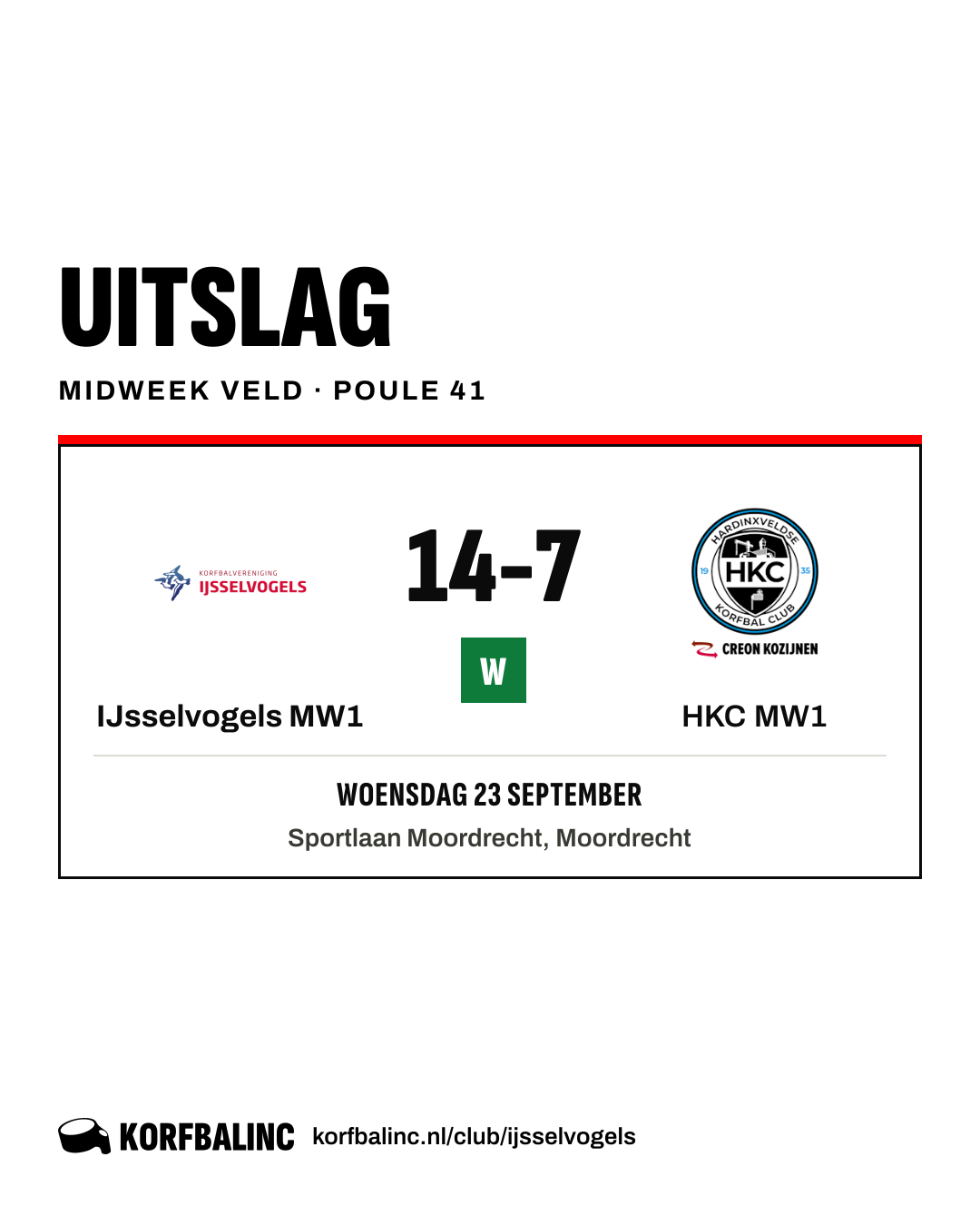 IJsselvogels MW1 - HKC MW1